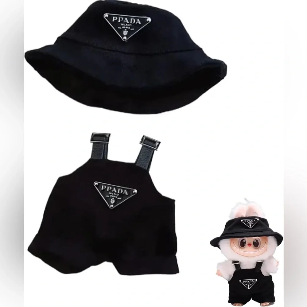 Labubu Clear Case & Outfit Clothing PPADA Set + Overalls NWOT Gifts Accesories